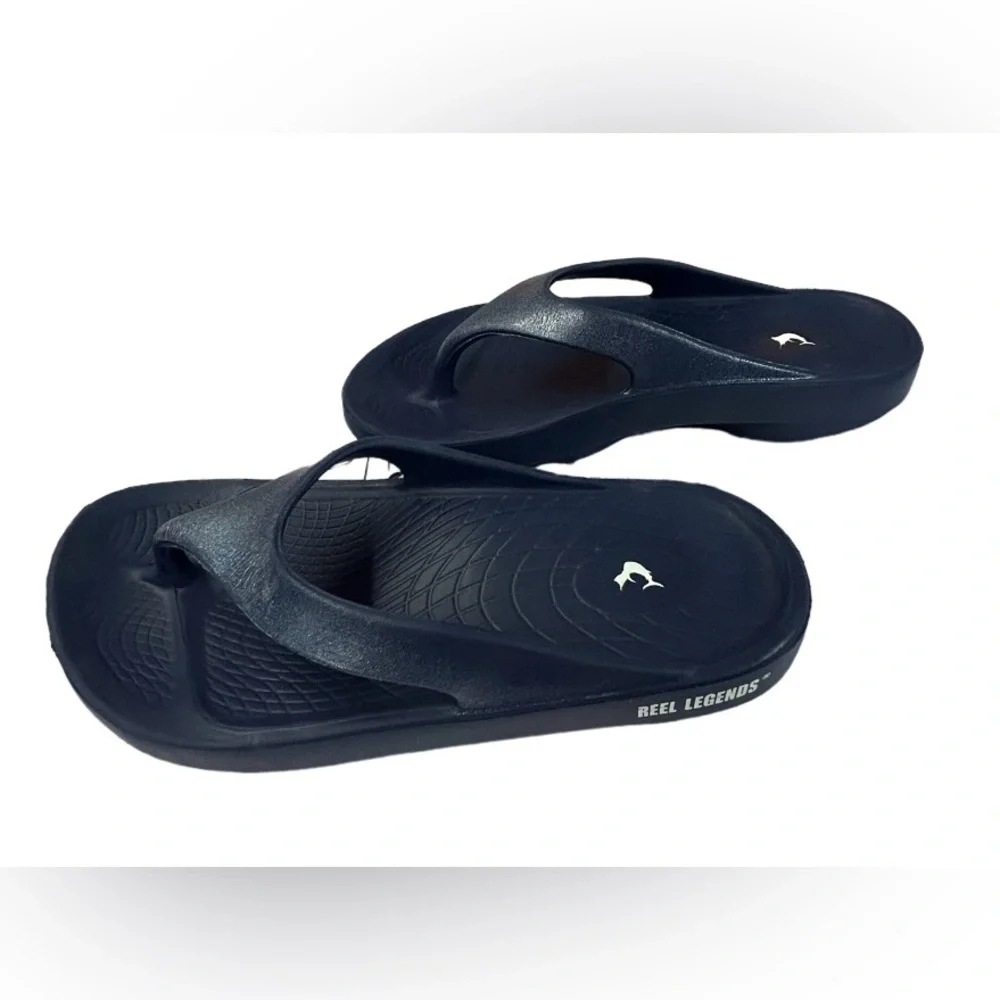 🐟 REEL LEGENDS! LIKE NEW SLIDE! NAVY UNISEX!! STRONG, DURABLE, COMFY! - Picture 11 of 15